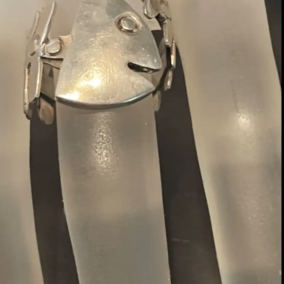 Stunning Vintage Taxco Mexico Fish Skeleton Sterling Silver Wrap Adjustable Stat - Picture 7 of 11